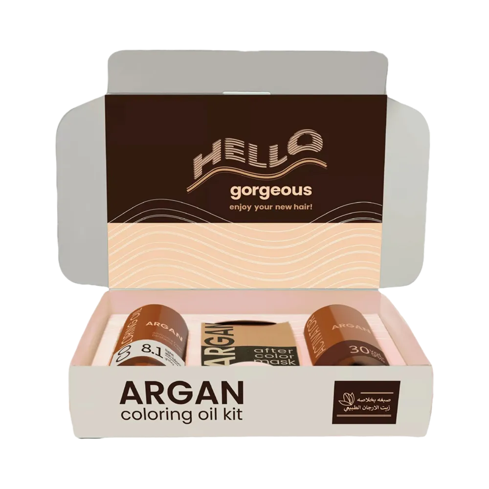 Argan Hair Coloring Oil Kit - Light Ash Blond -8.1 thumbnail 2