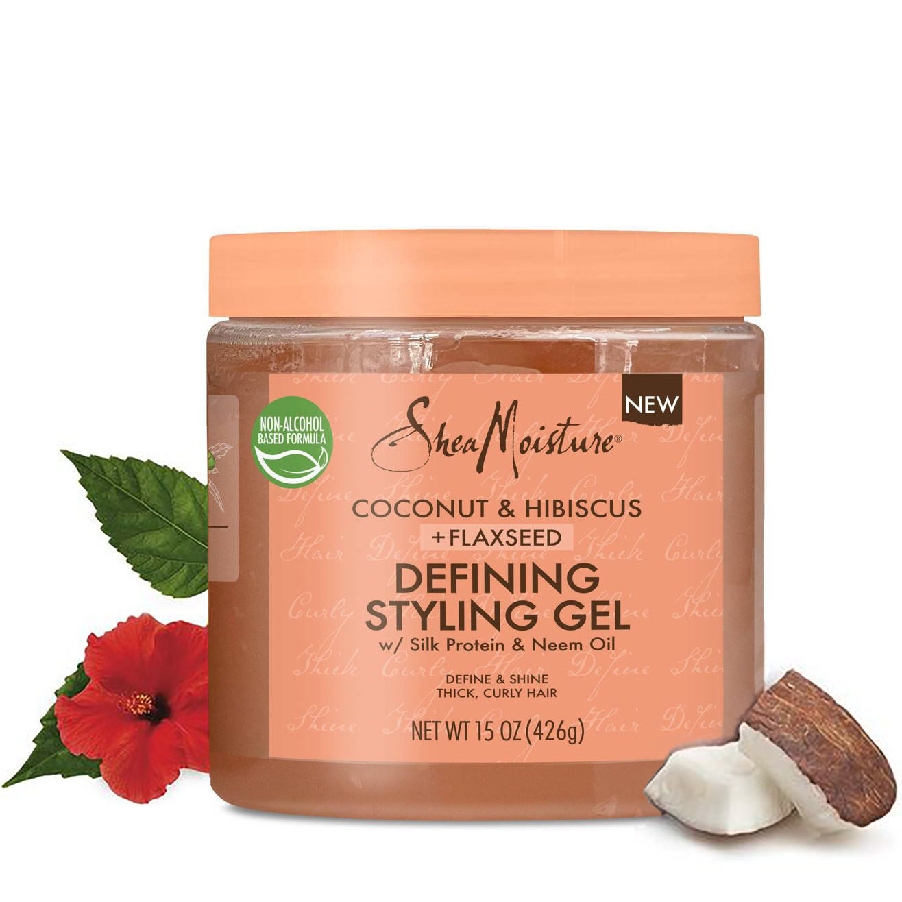 Shea Moisture Coconut & Hibiscus + Flaxseed Defining Styling Gel - 425 g thumbnail 2