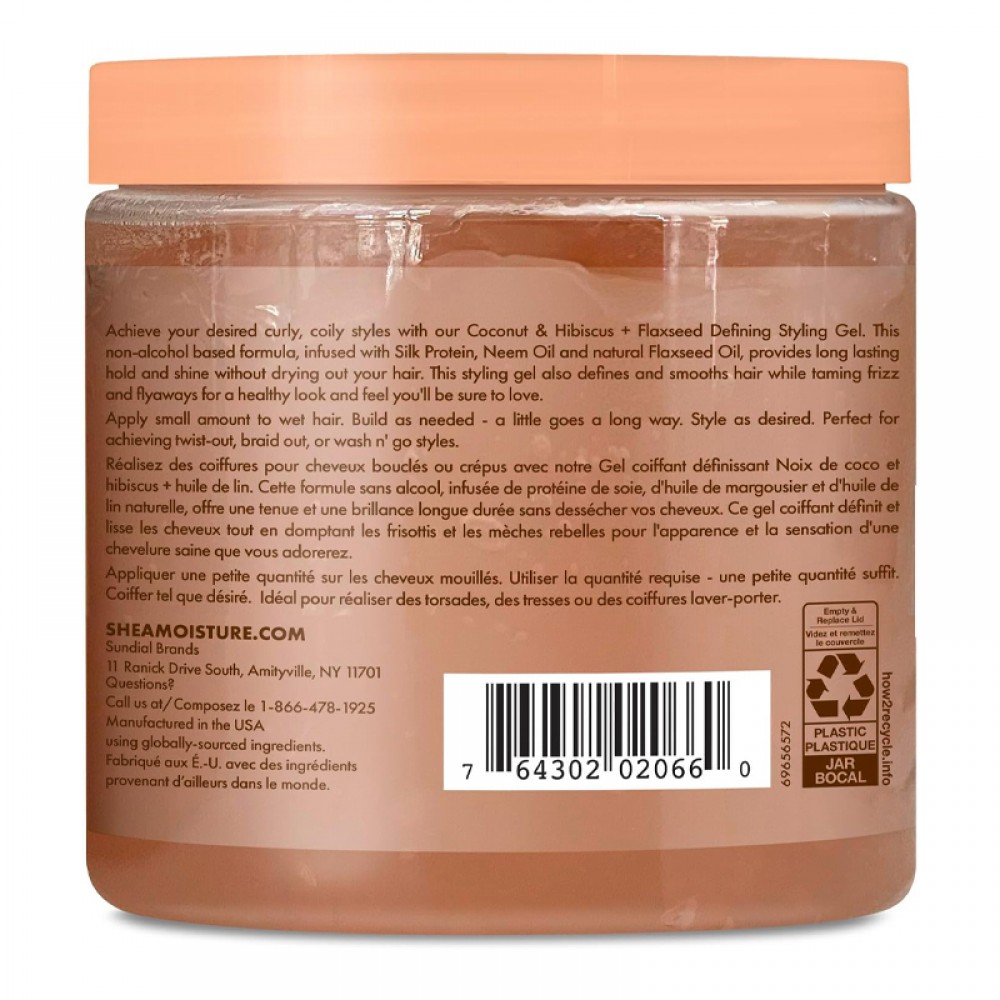 Shea Moisture Coconut & Hibiscus + Flaxseed Defining Styling Gel - 425 g thumbnail 3