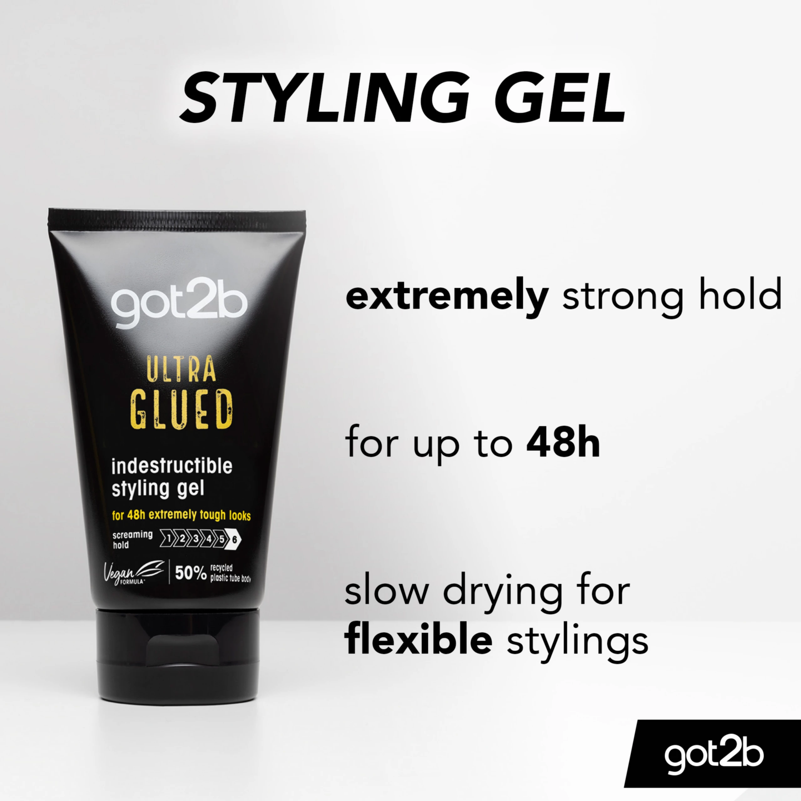 Got2B Ultra Glued Indestructible Styling Gel - 150 ml thumbnail 4