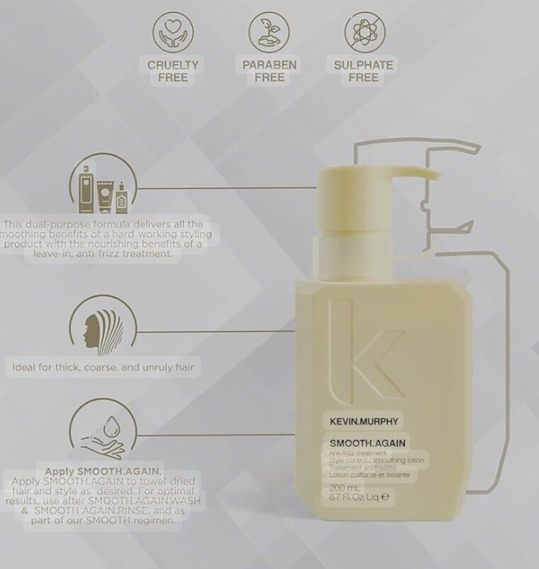 Kevin.Murphy Smooth Again Anti -Frizz Treatment - 200 ml thumbnail 2