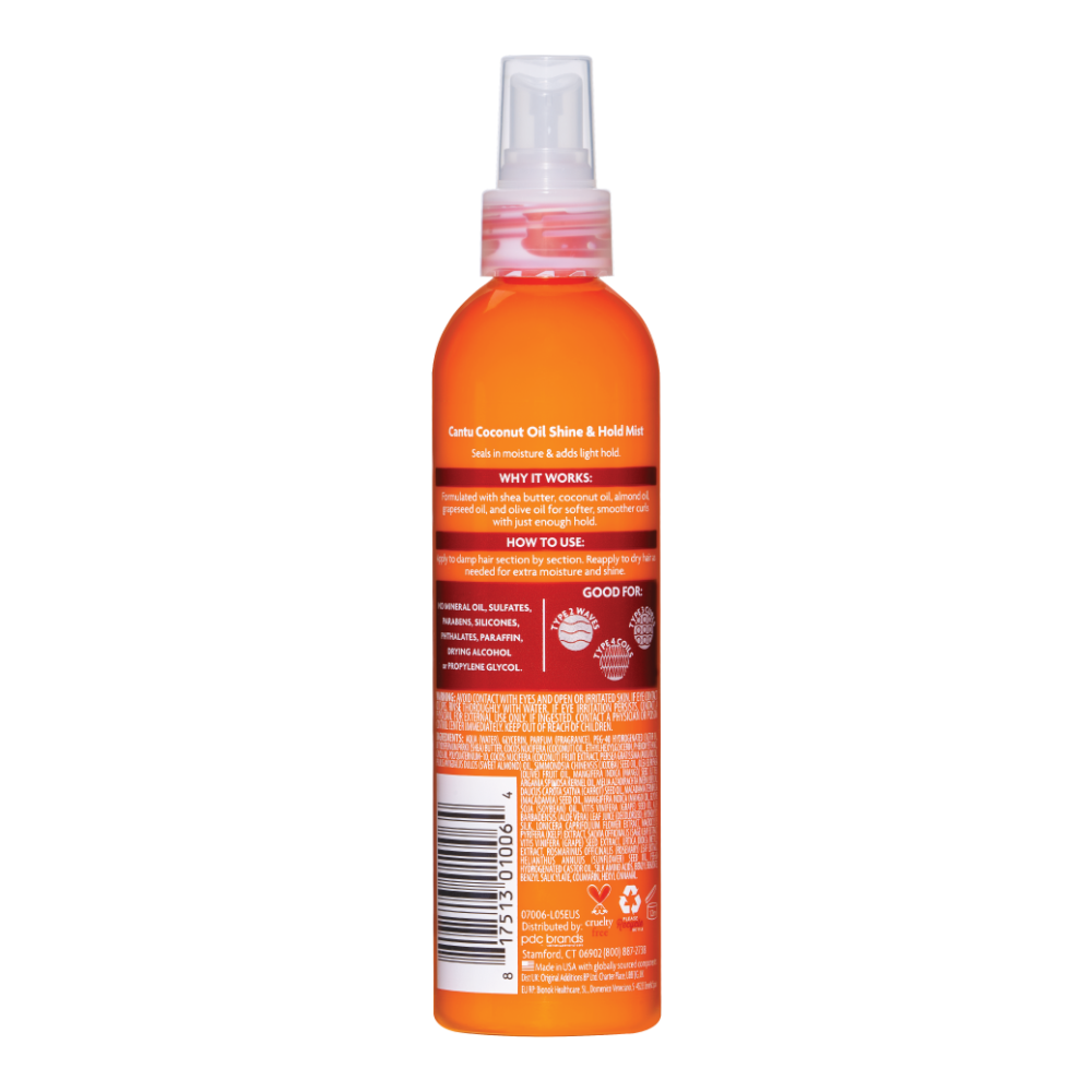 Cantu Coconut Oil Shine & Hold Mist - 237 ml thumbnail 2