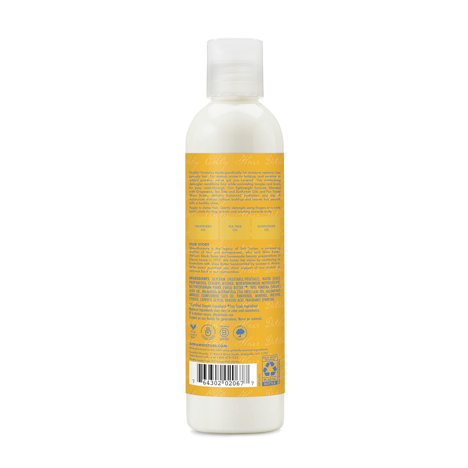 Shea Moisture Low Porosity Weightless Leave-In Detangler - 237 ml thumbnail 4