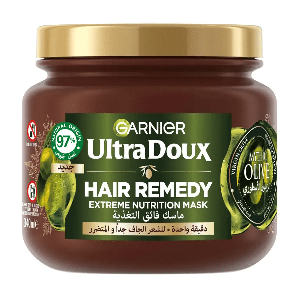 Garnier Ultra Doux Hair Remedy Extreme Nutrition Mask with Mythic Olive - 340 ml thumbnail 1