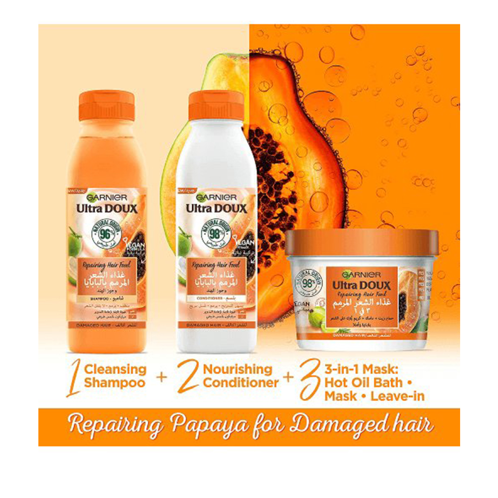 Garnier Ultra Doux Repairing Papaya Hair Food Conditioner - 350 ml thumbnail 2