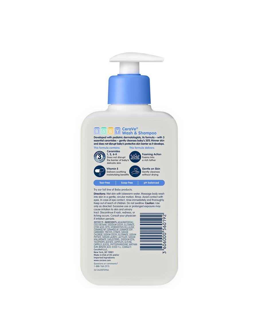 CeraVe Baby Wash & Shampoo - 237 ml thumbnail 4