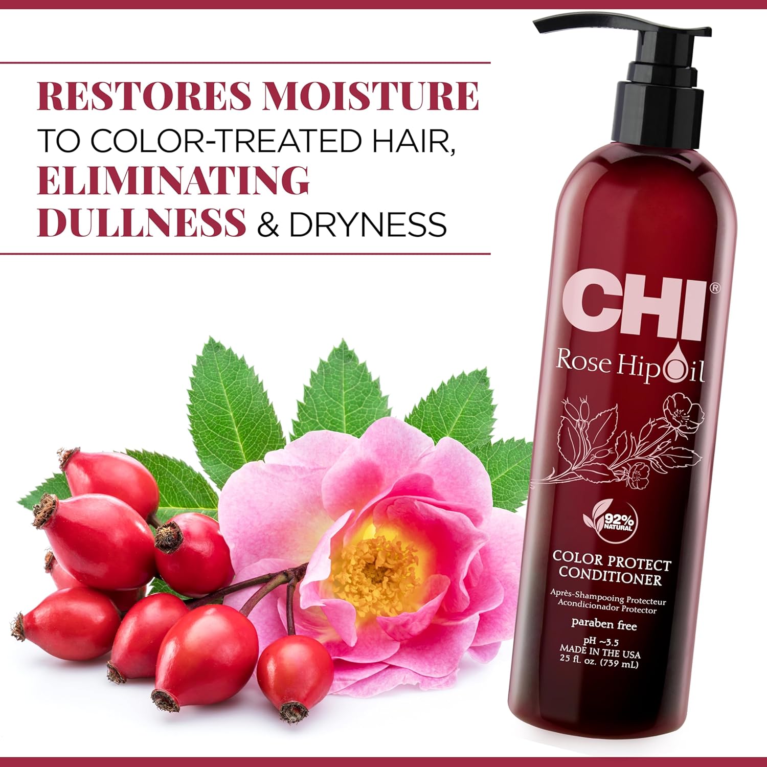 CHI Rose Hip Oil Protecting Conditioner - 739 ml thumbnail 2
