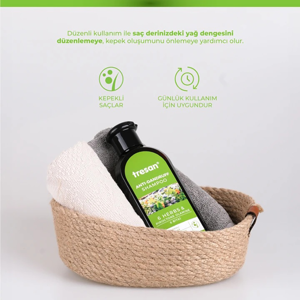 Tresan 6 Herbs Anti-Dandruff Care Shampoo - 300 ml thumbnail 3