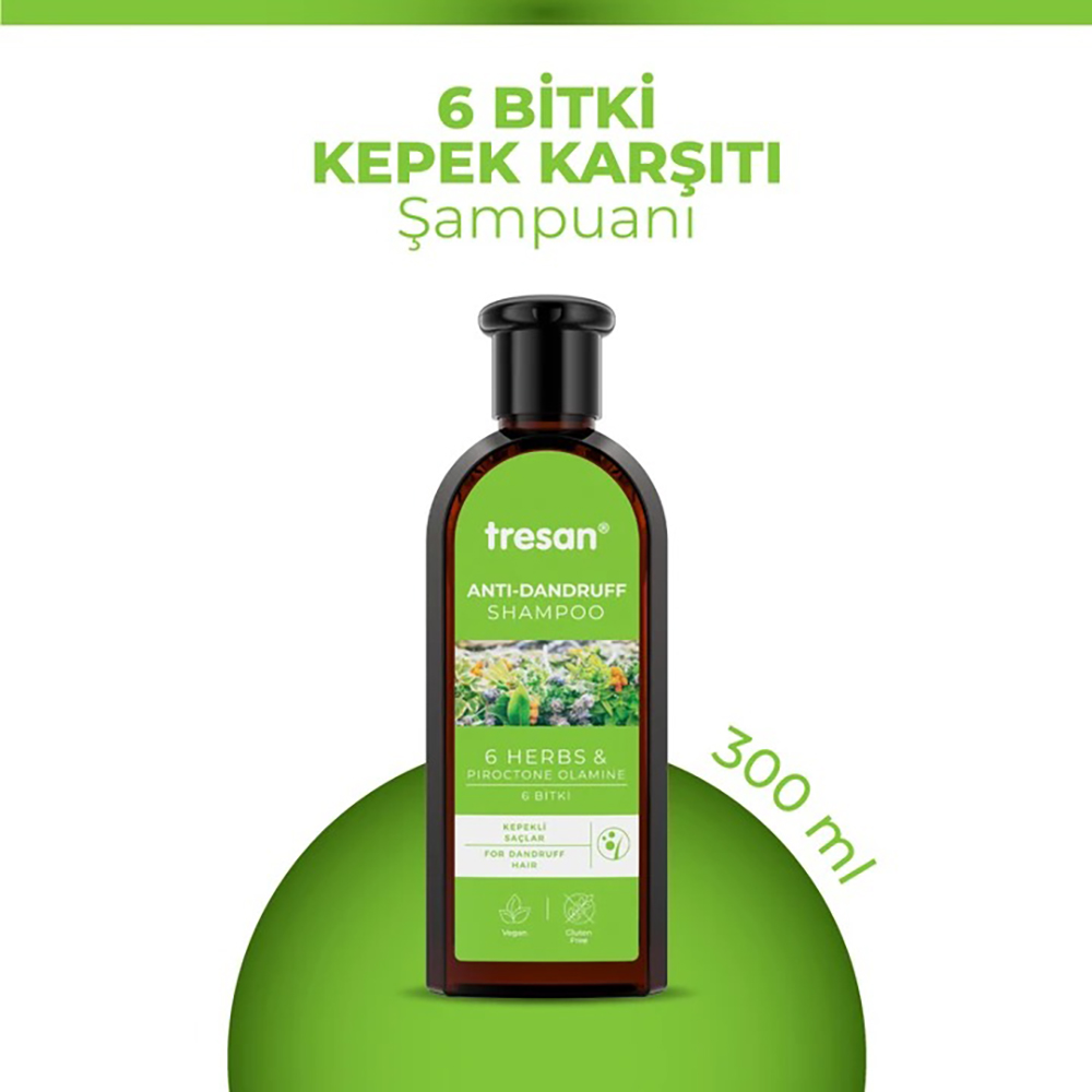 Tresan 6 Herbs Anti-Dandruff Care Shampoo - 300 ml thumbnail 4