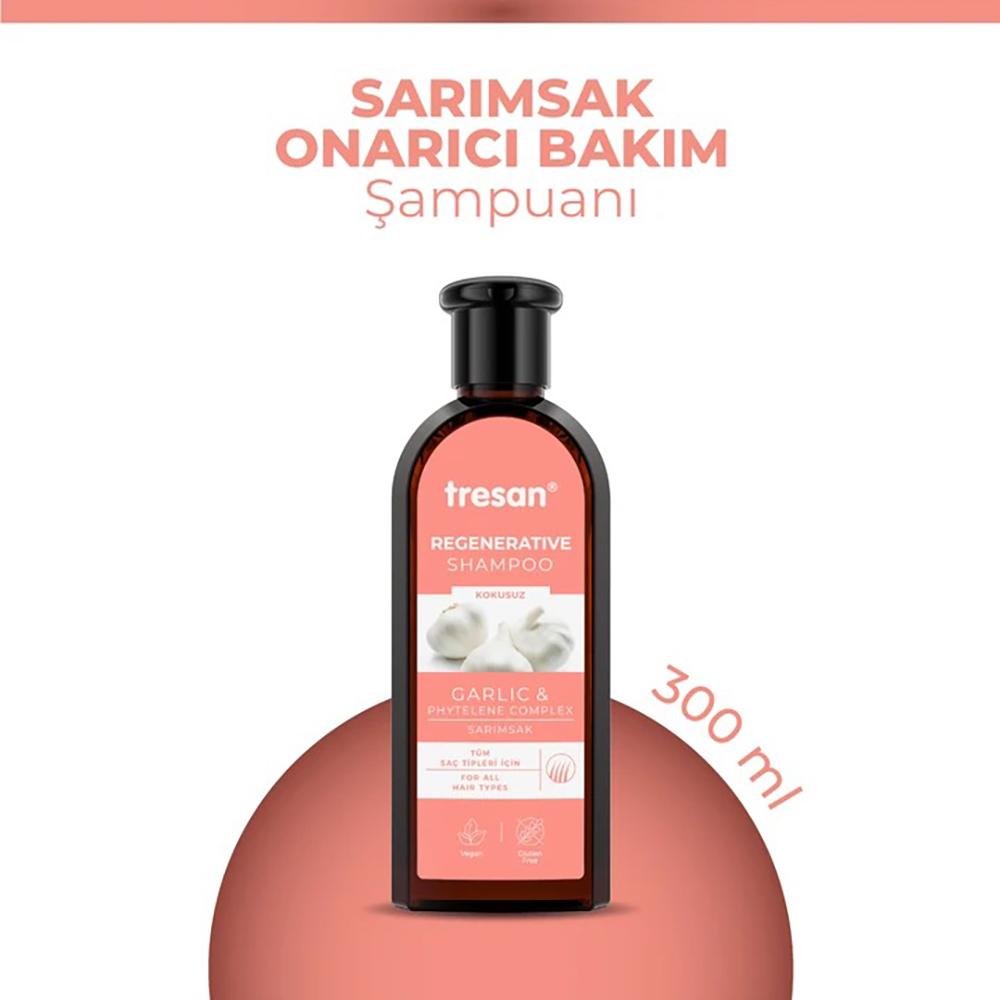 Tresan Garlic Repair Care Shampoo - 300 ml thumbnail 2