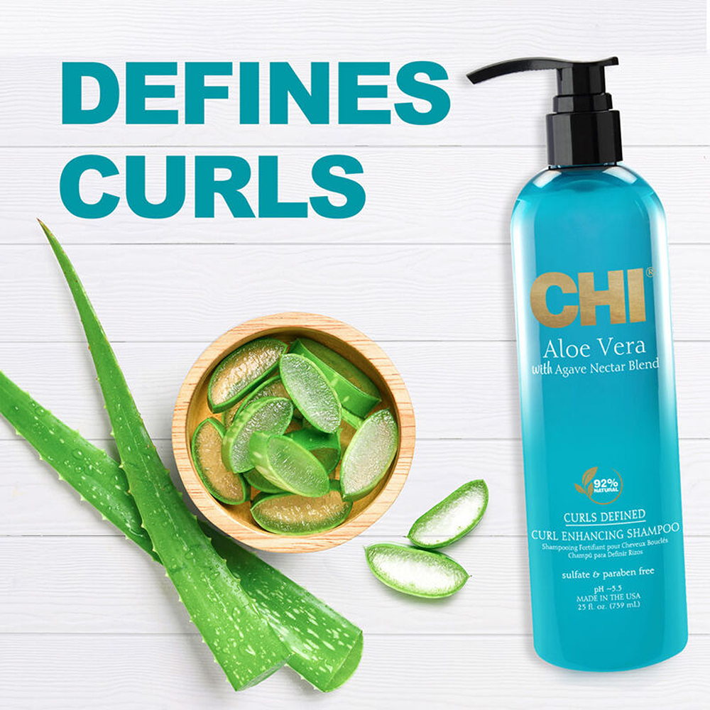 CHI Aloe Vera Curl Enhancing Shampoo - 739 ml thumbnail 2
