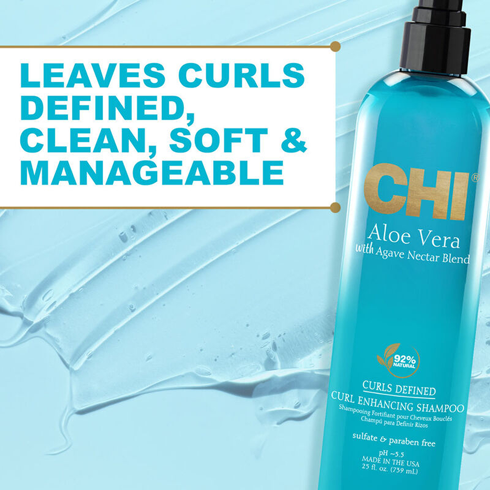 CHI Aloe Vera Curl Enhancing Shampoo - 739 ml thumbnail 3