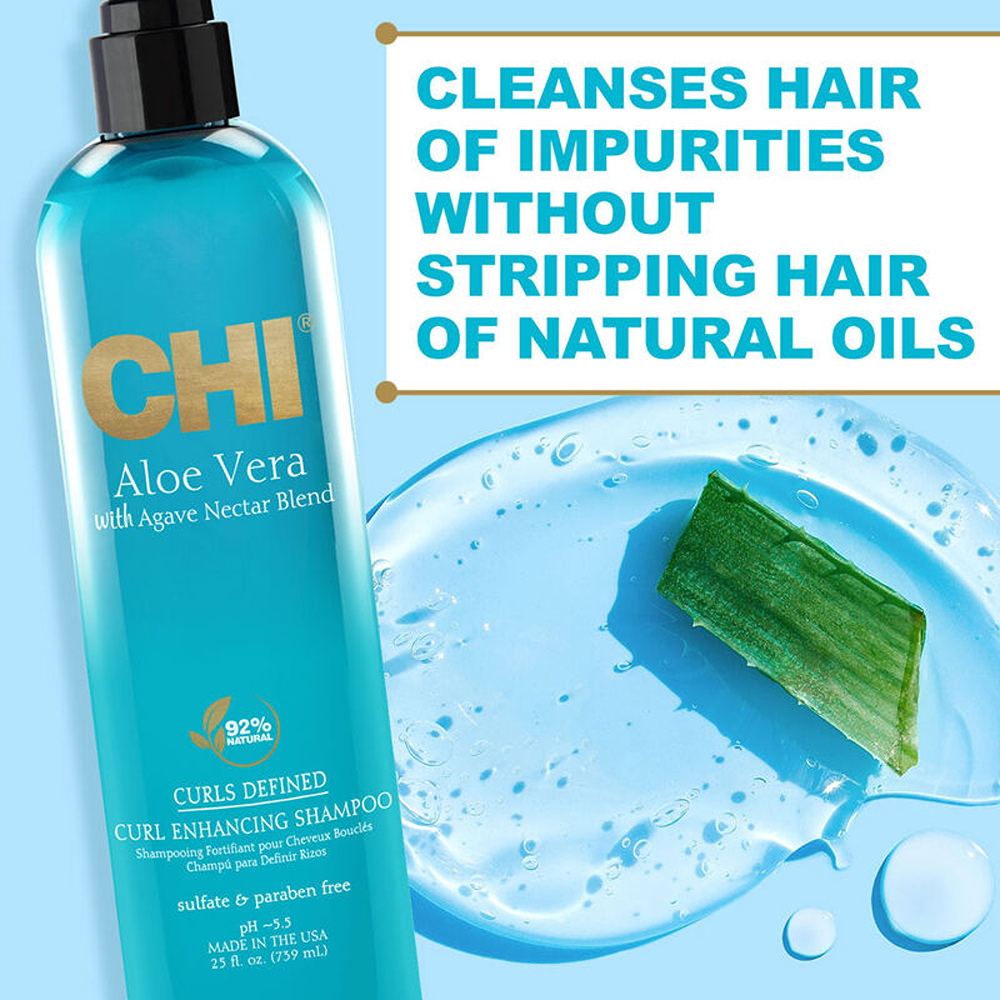 CHI Aloe Vera Curl Enhancing Shampoo - 739 ml thumbnail 4