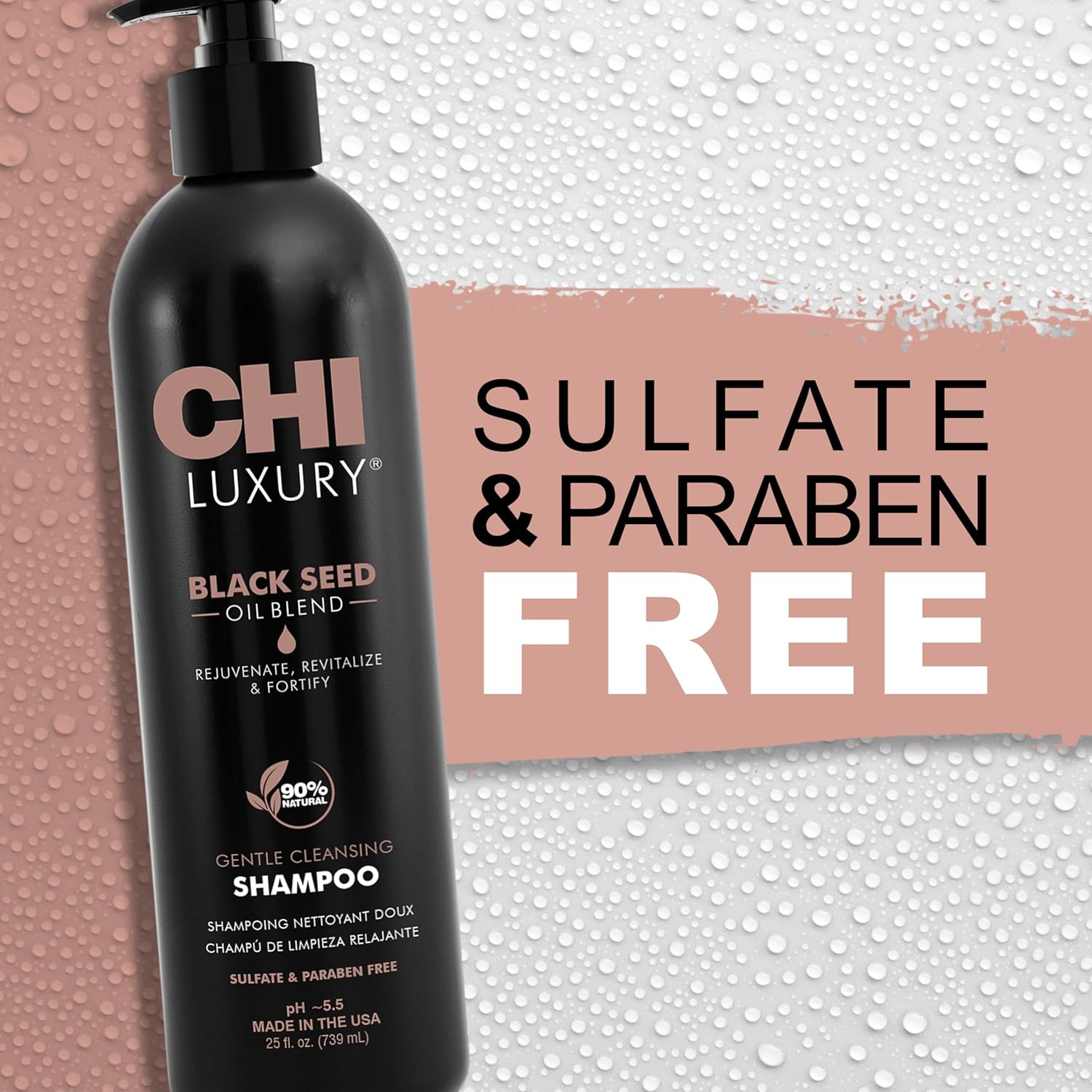 CHI Luxury Black Seed Oil Blend Gentle Cleansing Shampoo - 739 ml thumbnail 2