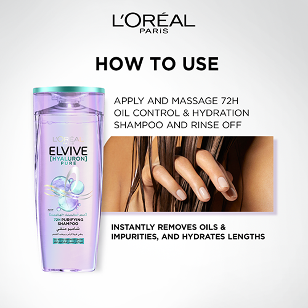 L’Oréal Paris Elvive Hyaluron Pure Purifying Shampoo - 400 ml thumbnail 4