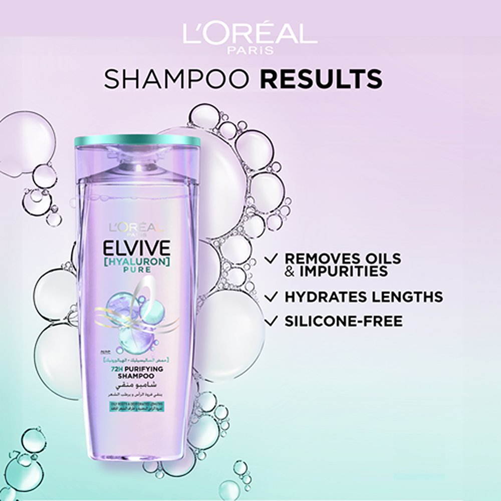 L’Oréal Paris Elvive Hyaluron Pure Purifying Shampoo - 400 ml thumbnail 5