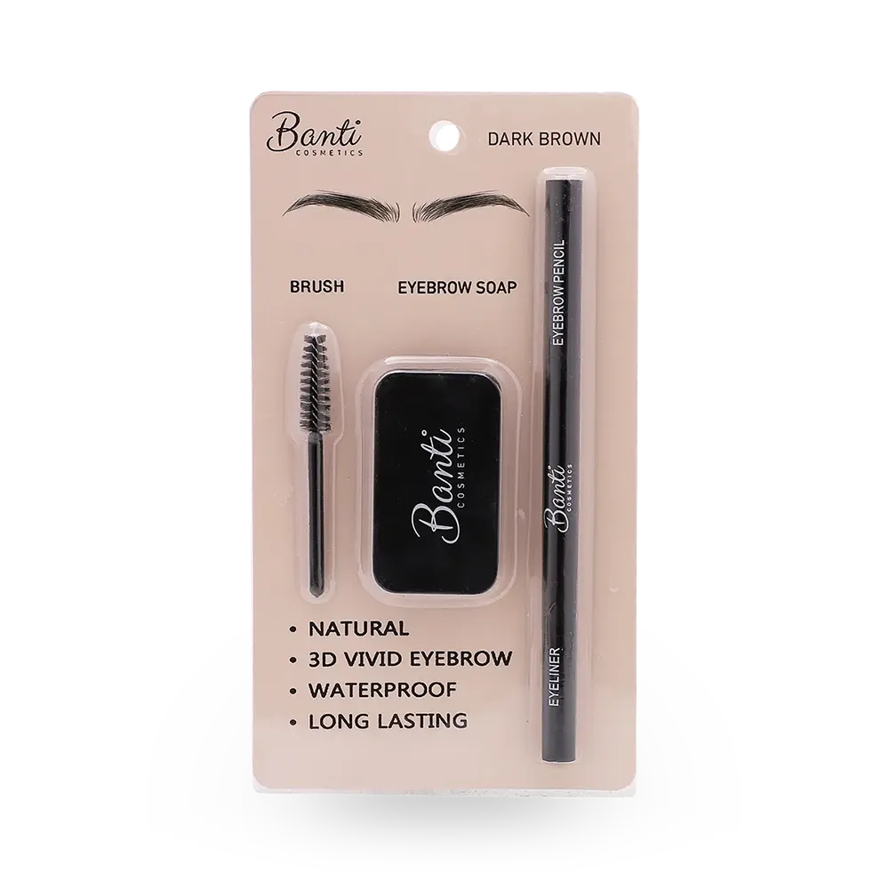 Banti Cosmetics Eyebrow Soap With Light Brown Pencil And Brush thumbnail 1