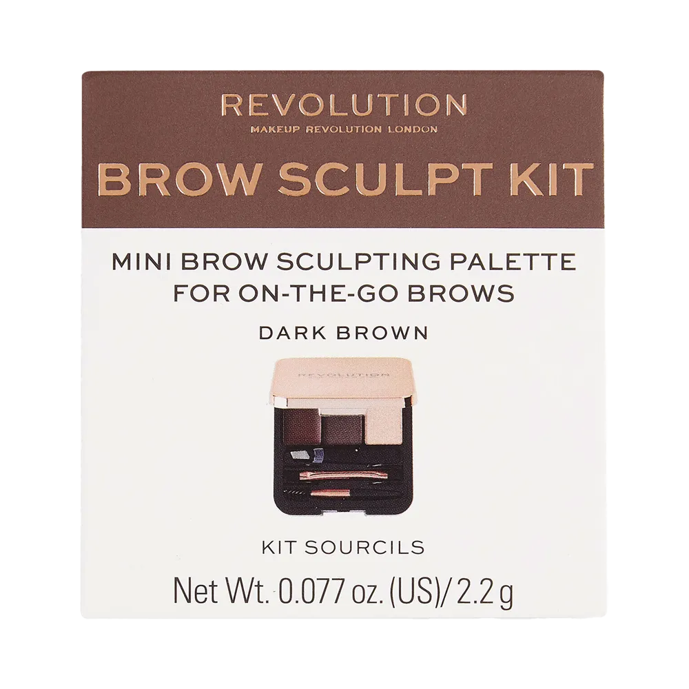 Makeup Revolution Brow Sculpt Kit - Dark Brown thumbnail 3