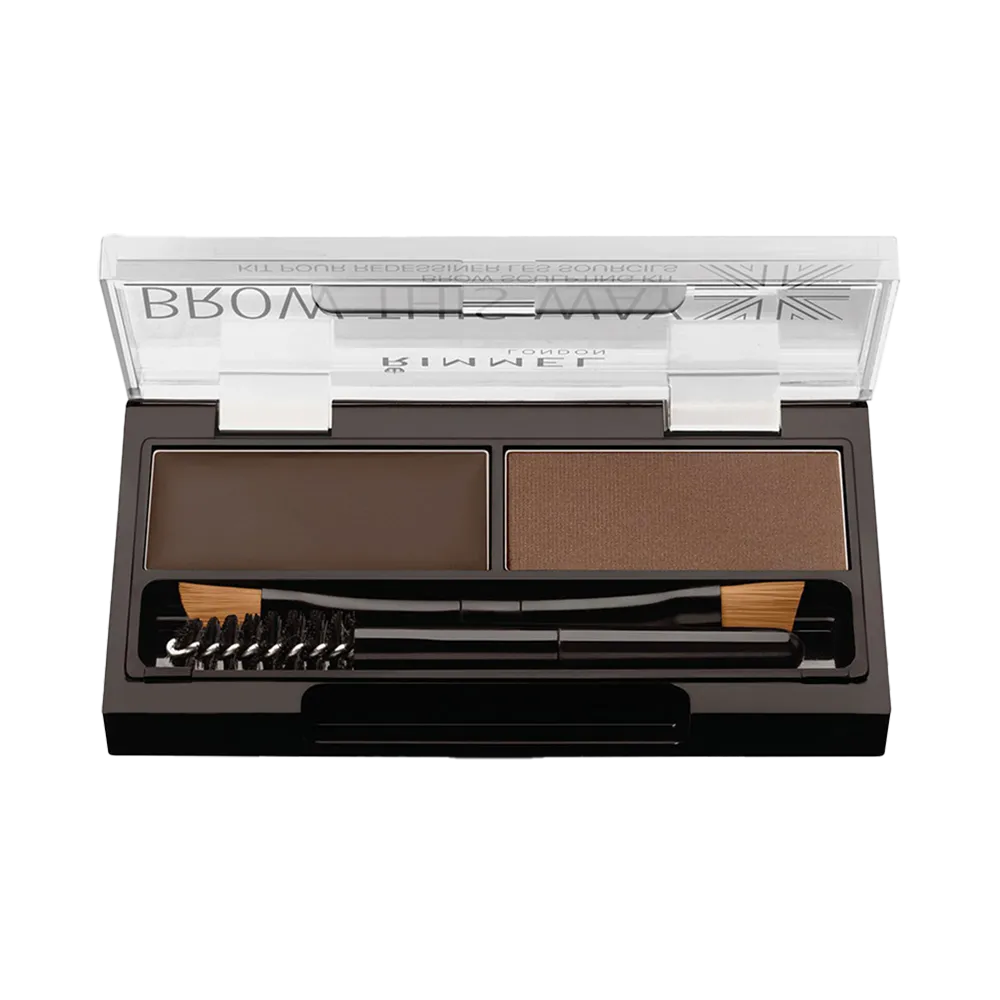 Rimmel London Brow This Way Sculpting Eyebrow Palette - 003 Dark Brown (3.27 g) thumbnail 2