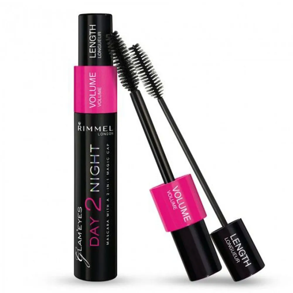 Rimmel London Day 2 Night Waterproof Mascara - Black (9.5 ml) thumbnail 1