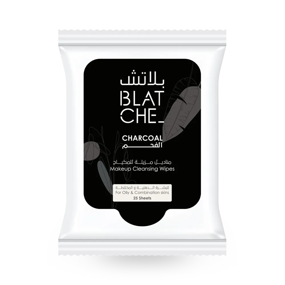 Blatche Makeup Remover Wipes Charcoal - 25 pcs thumbnail 1