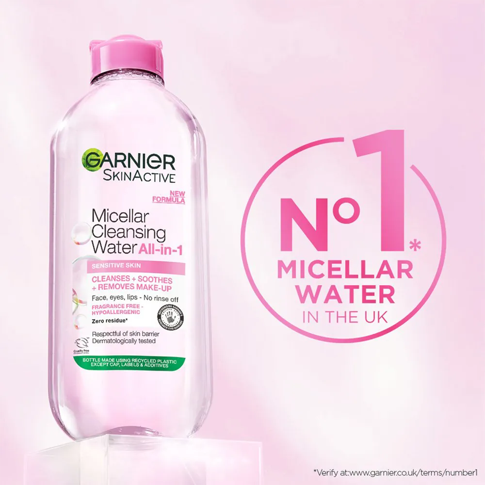 Garnier Micellar Cleansing Water for Sensitive Skin Makeup Remover - 400 ml thumbnail 2