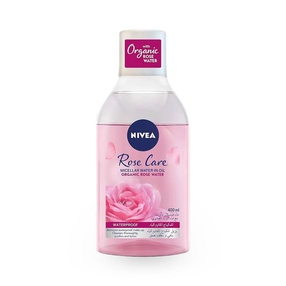 Nivea Rose Care Micellar Water in Oil Organic Rose Water Waterproof - 400 ml thumbnail 1