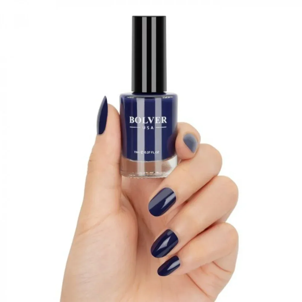 Bolver USA Nail Polish - 698 Dark Blue  thumbnail 2