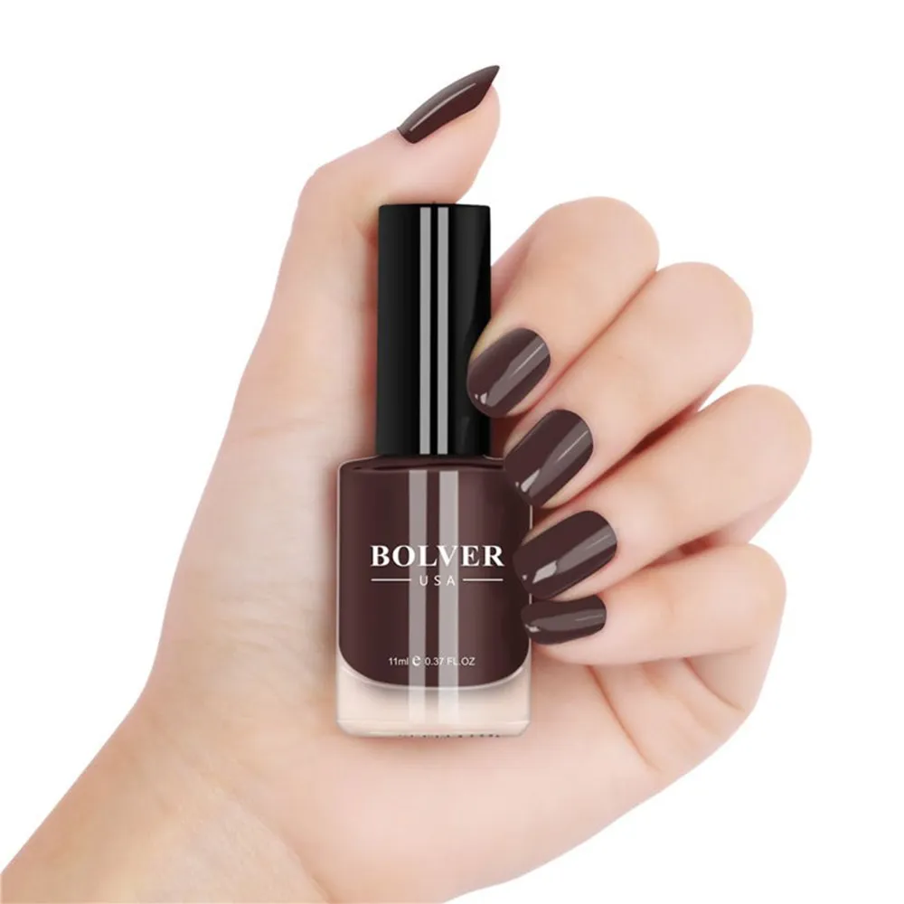 Bolver USA Nail Polish - 609 Dark Brown (11 ml) thumbnail 2