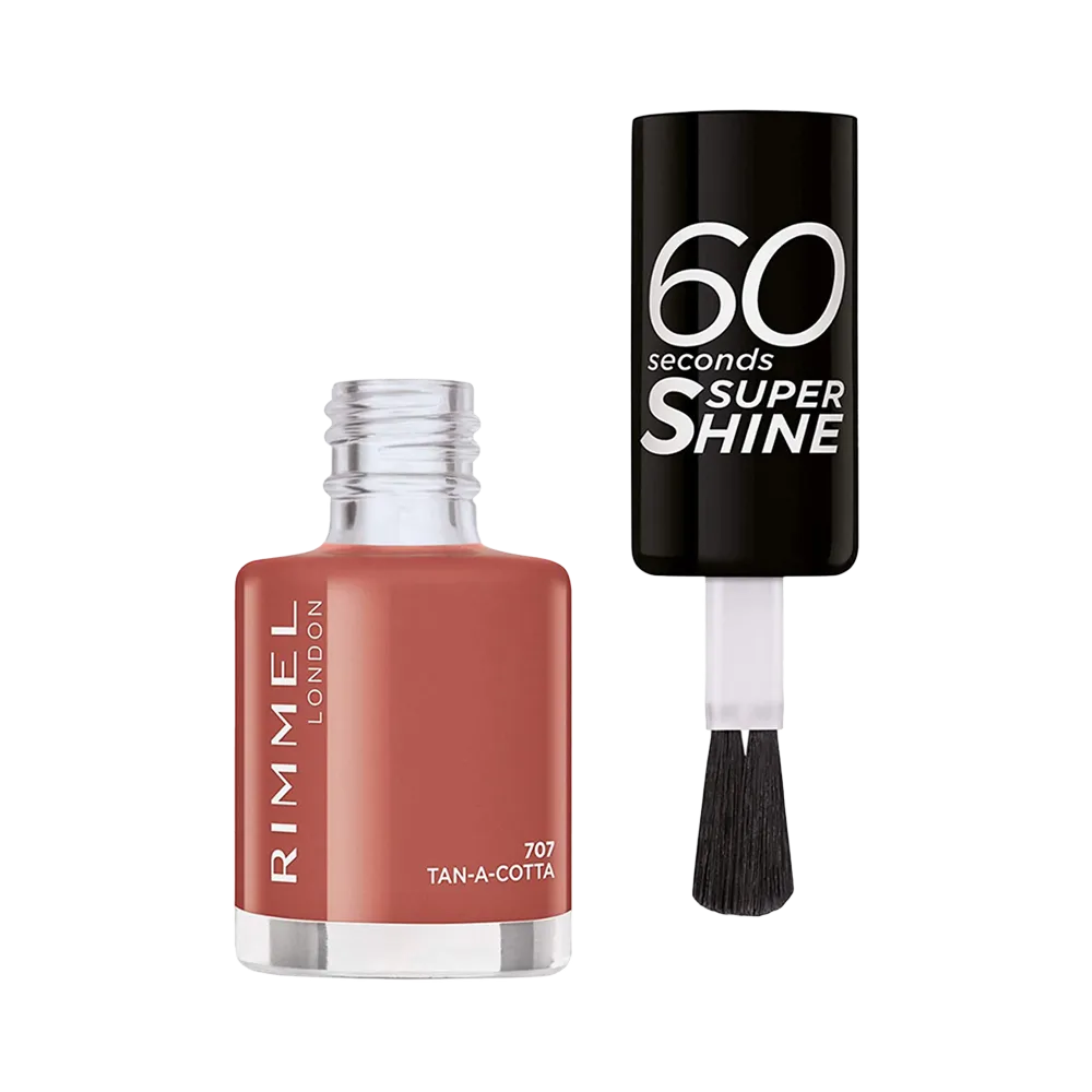 Rimmel London 60 Seconds Super Shine Nail Polish - 707 Tan-A-Cotta (8 ml) thumbnail 2