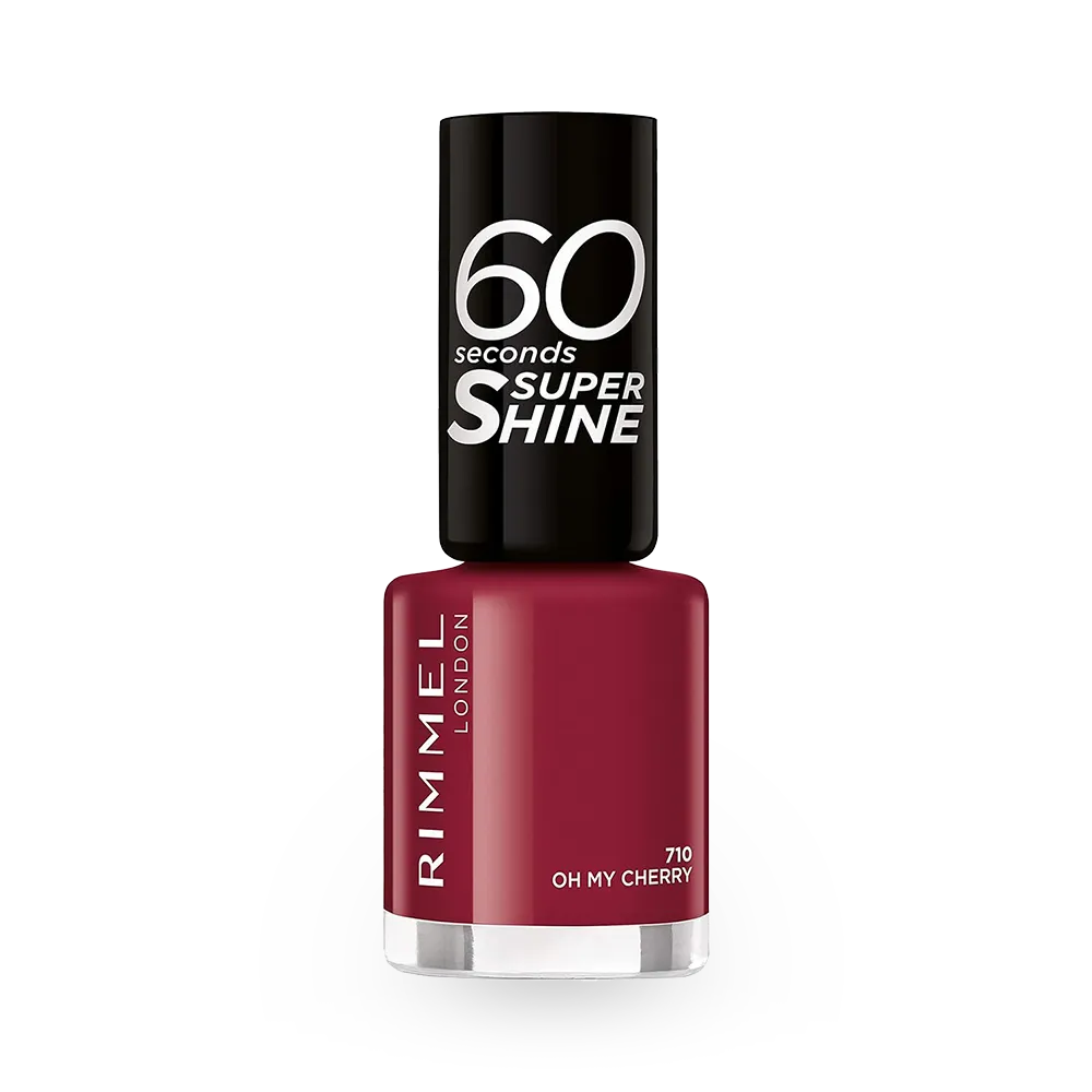 Rimmel London 60 Seconds Super Shine Nail Polish - 710 Oh My Cherry (8 ml) thumbnail 1