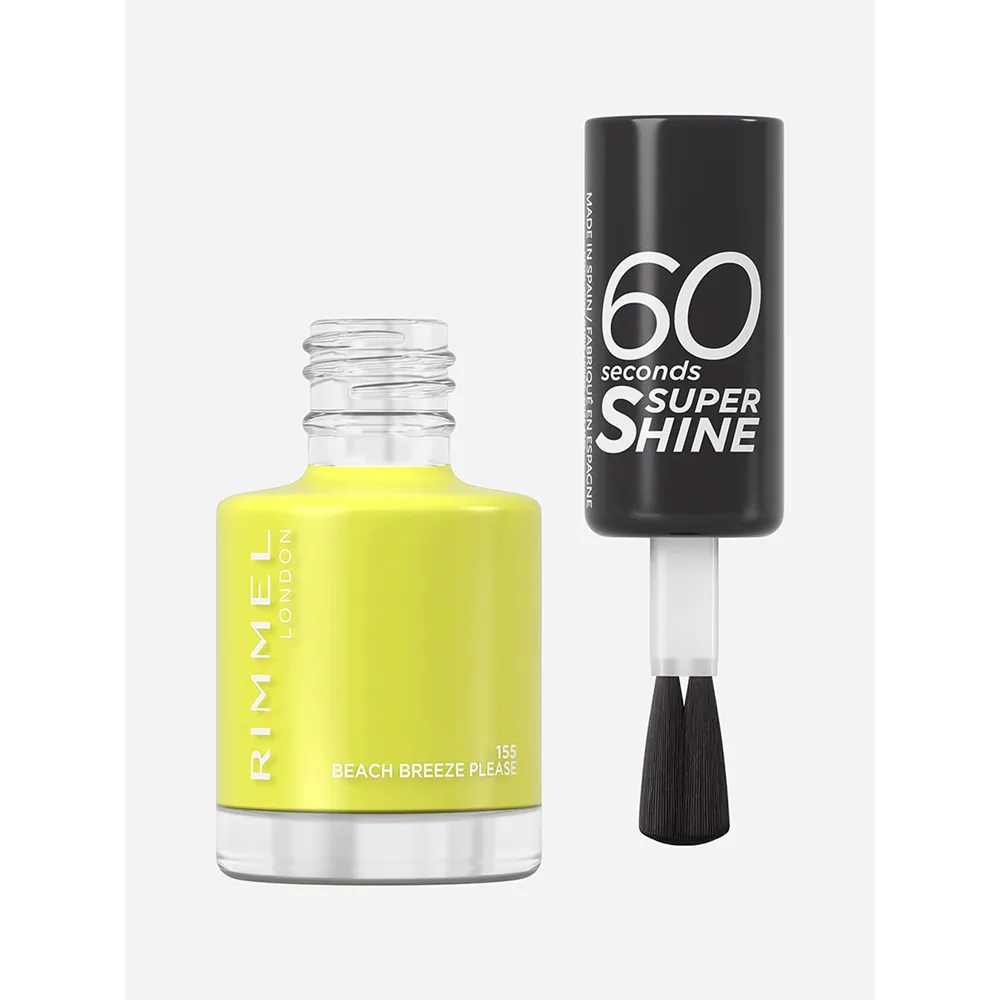 Rimmel London 60 Seconds Super Shine Nail Polish - 155 Beach Breeze Please (8 ml) thumbnail 2