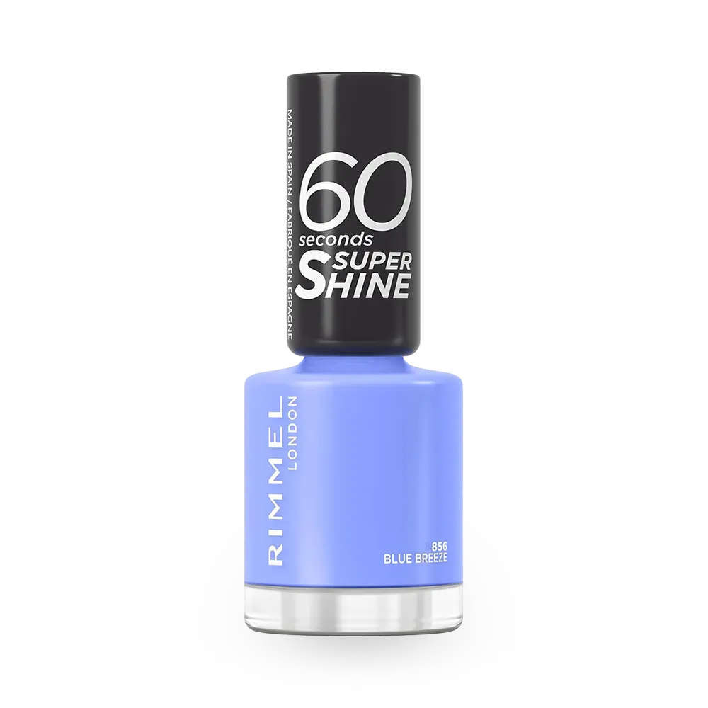 Rimmel London 60 Seconds Super Shine Nail Polish - 856 Blue Breeze (8 ml) thumbnail 1