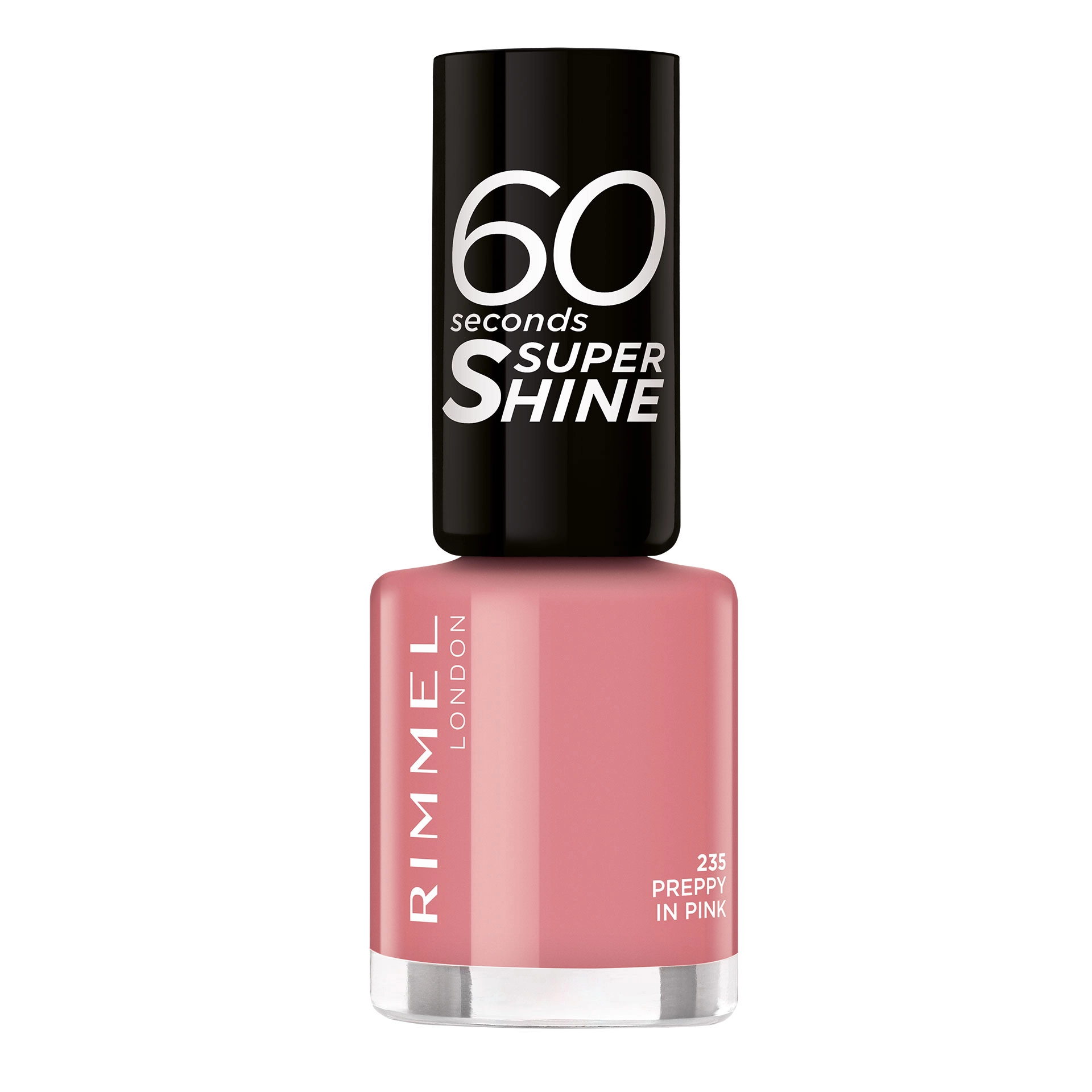 Rimmel London 60 Seconds Super Shine Nail Polish - 235 Preppy In Pink (8 ml) thumbnail 1