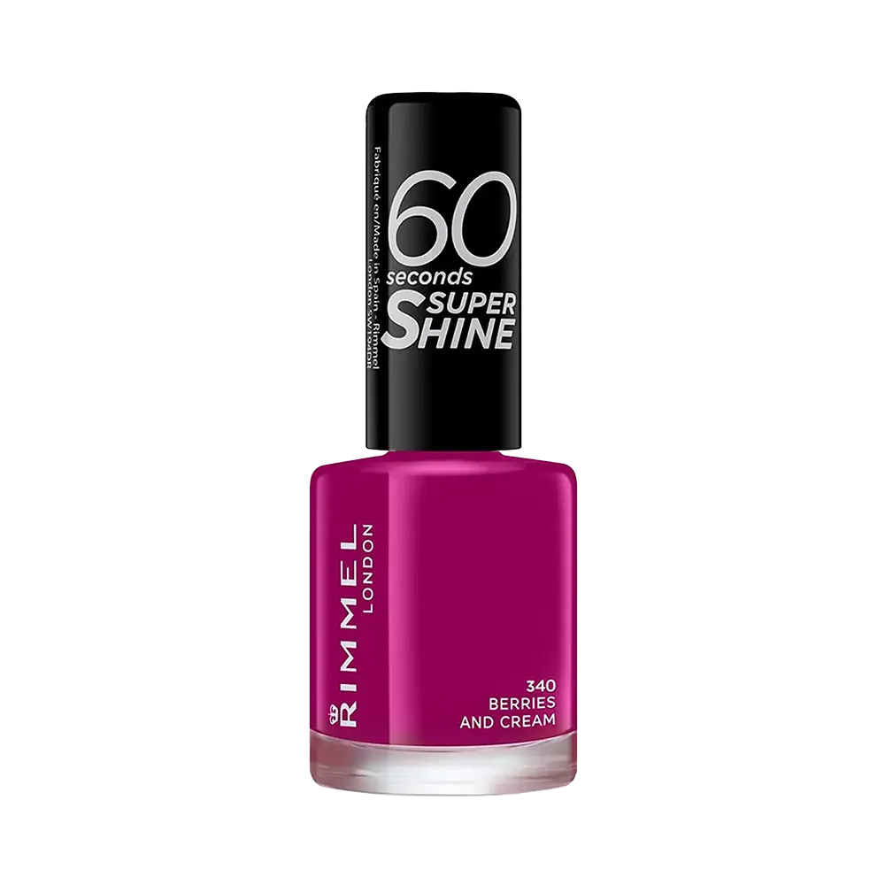 Rimmel London 60 Seconds Super Shine Nail Polish - 340 Berries and Cream (8 ml) thumbnail 1