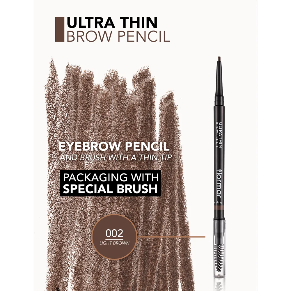 Flormar Ultra Thin Brow Pencil - 002 Light Brown (0.14 g) thumbnail 3