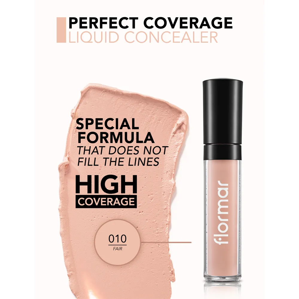 Flormar Perfect Coverage Liquid Concealer - 010 Fair (5 ml) thumbnail 2