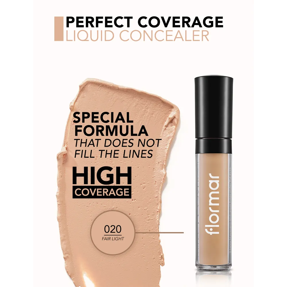 Flormar Perfect Coverage Liquid Concealer - 020 Fair/Light (5 ml) thumbnail 2