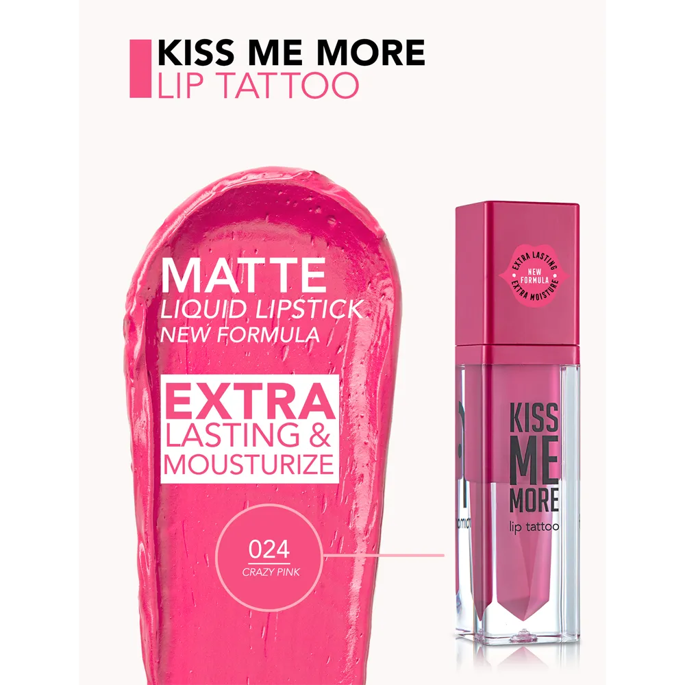 Flormar Kiss Me More Lip Tattoo - 024 Crazy Pink thumbnail 2