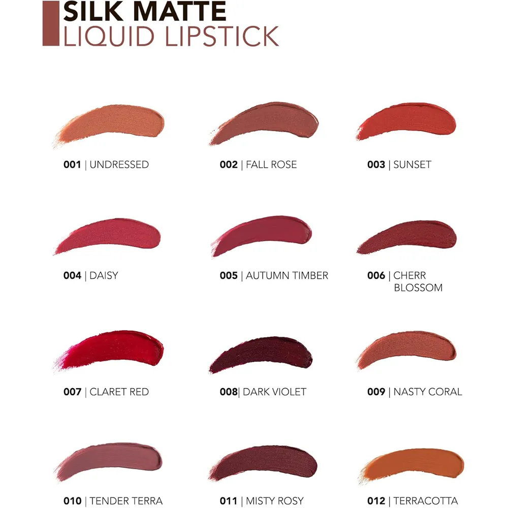Flormar Silk Matte Liquid Lipstick - 002 Fall Rose thumbnail 4