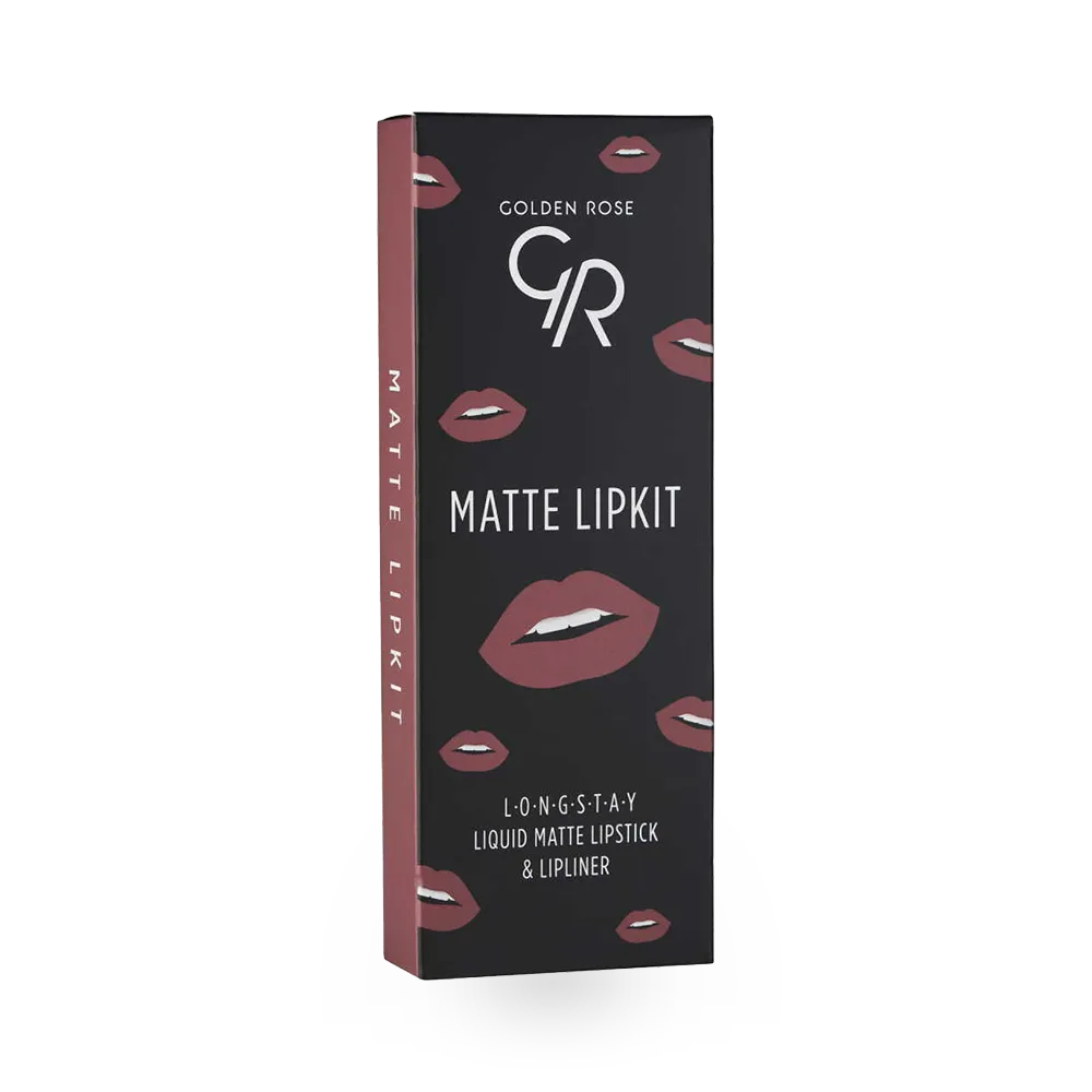 Golden Rose Matte Lip Kit (Longstay Liquid Matte Lipstick & Lip Liner) - Rose Taupe thumbnail 1