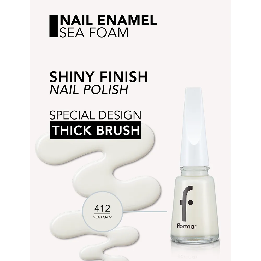 Flormar Nail Enamel - 412 Sea Foam New (11 ml) thumbnail 2