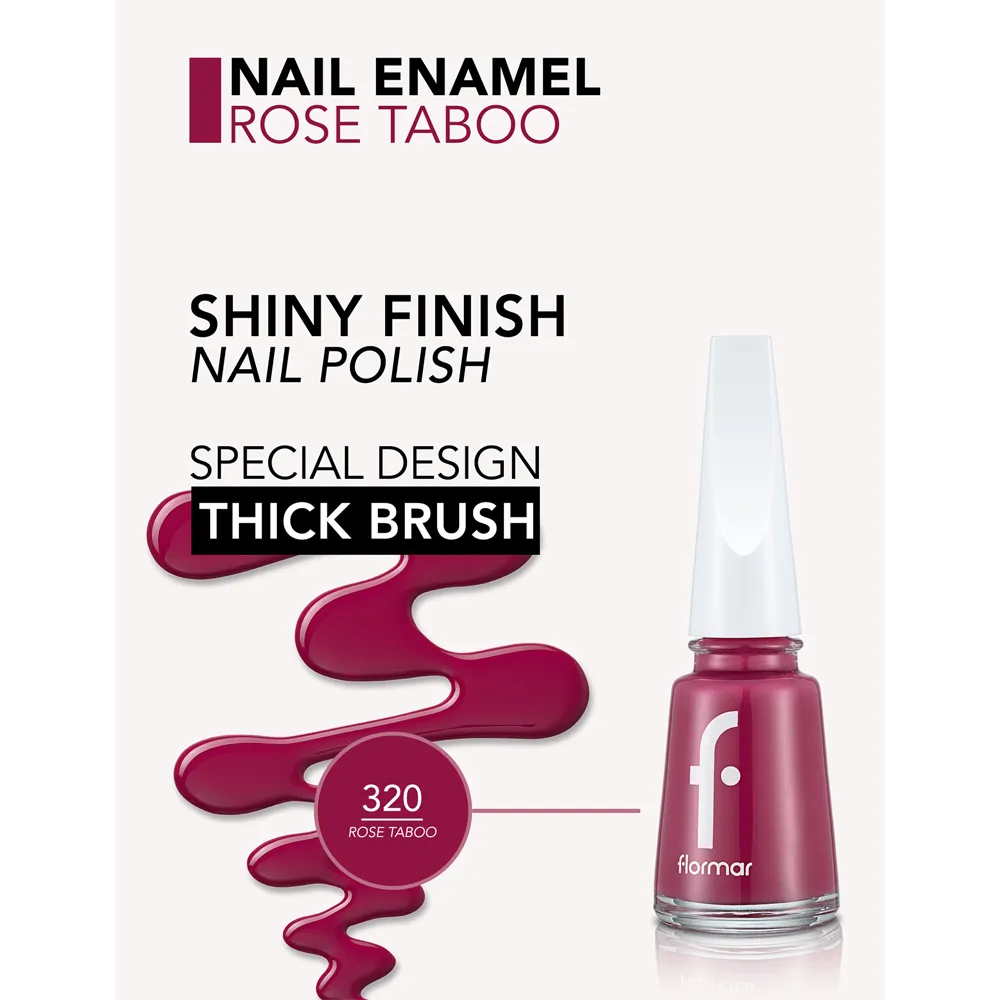 Flormar Nail Enamel - 320 Rose Taboo New (11 ml) thumbnail 2