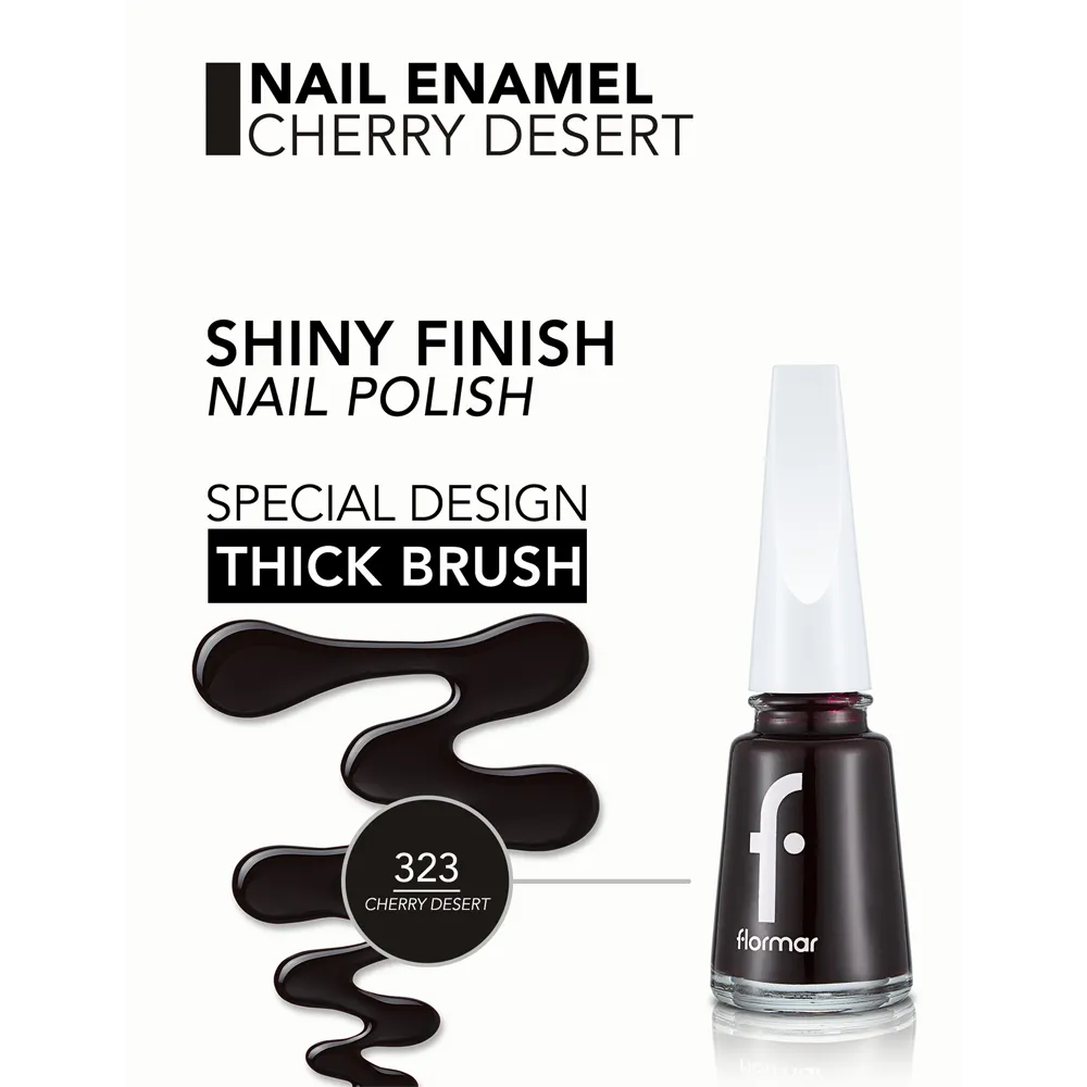 Flormar Nail Enamel - 323 Cherry Dessert New (11 ml) thumbnail 3