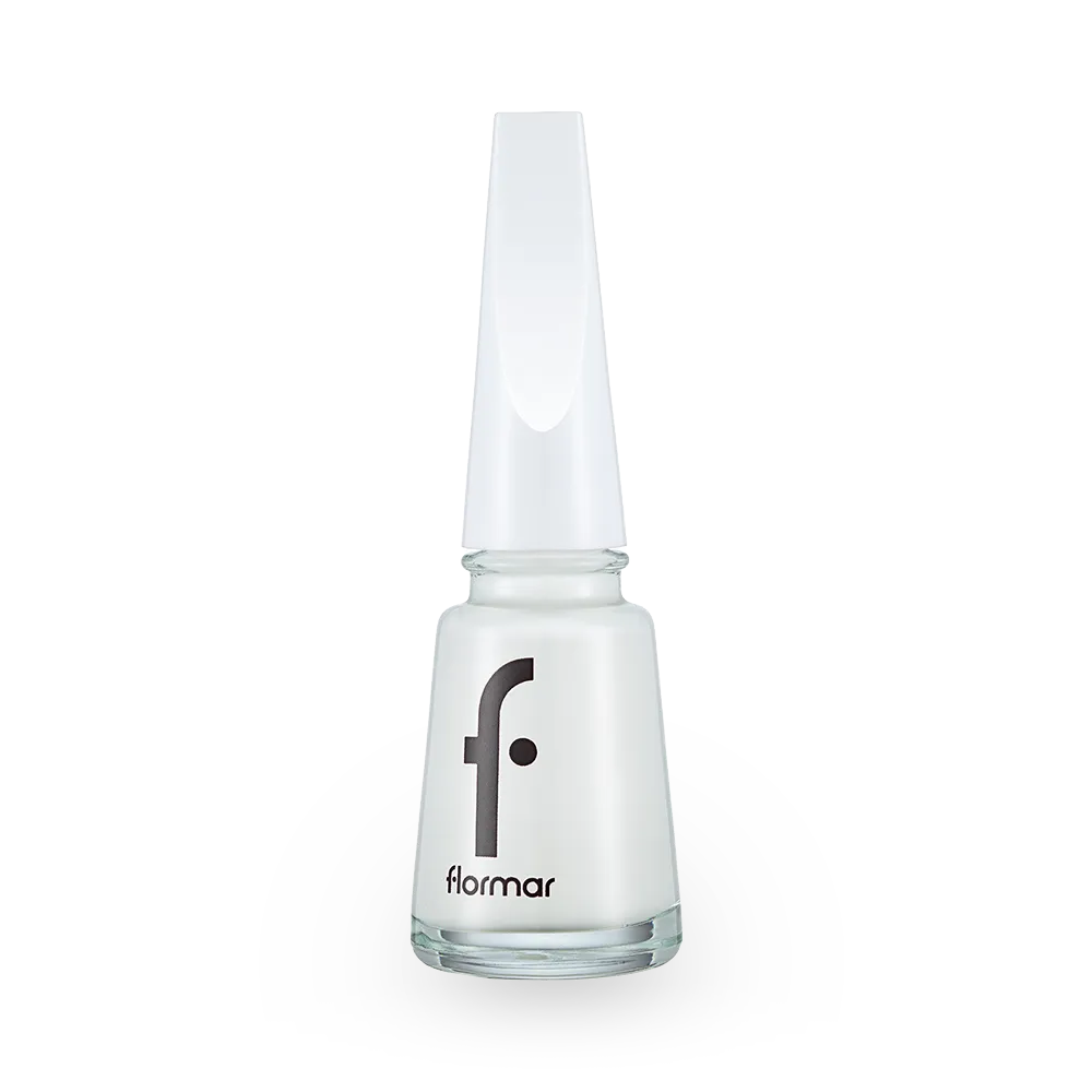 Flormar Nail Enamel - 400 Bright White New (11 ml) thumbnail 1