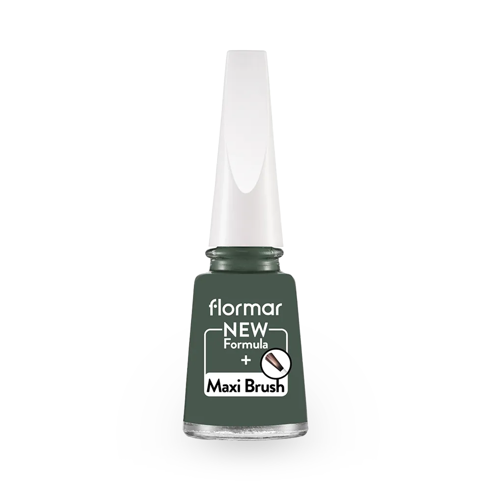Flormar Nail Enamel - 453 Khaki Green New (11 ml) thumbnail 1