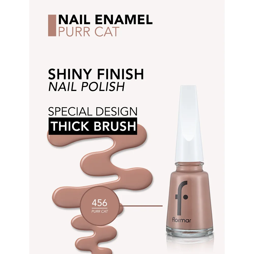 Flormar Nail Enamel - 456 Purr Cat New (11 ml) thumbnail 3