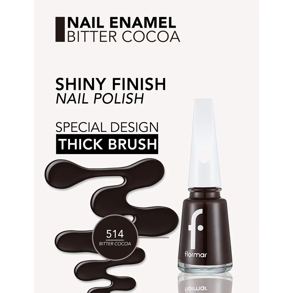 Flormar Nail Enamel - 514 Bitter Cocoa New (11 ml) thumbnail 3