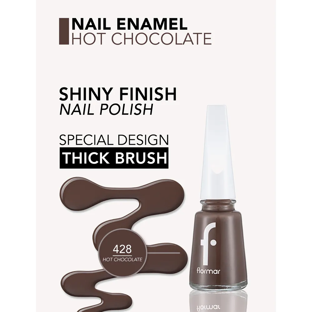 Flormar Nail Enamel - 428 Hot Chocolate New (11 ml) thumbnail 3