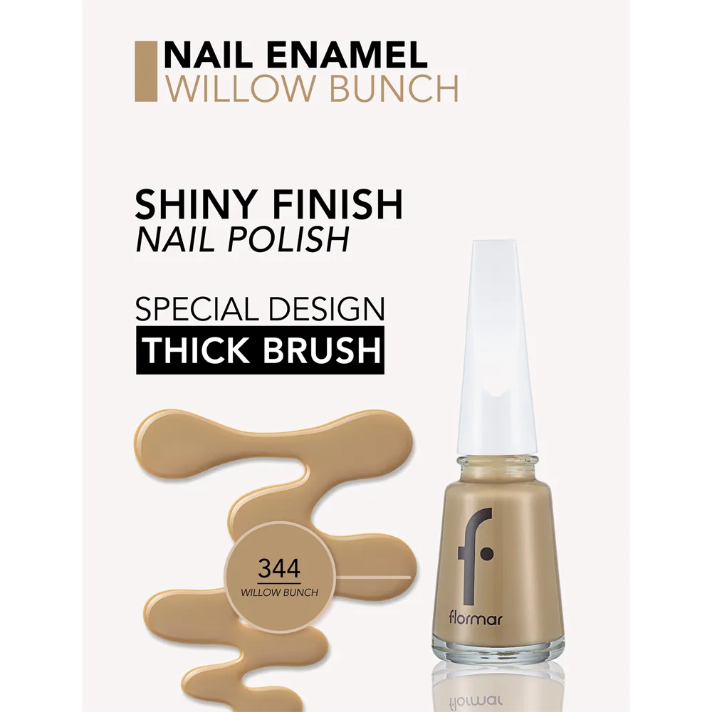 Flormar Nail Enamel - 344 Willow Bunch New (11 ml) thumbnail 3